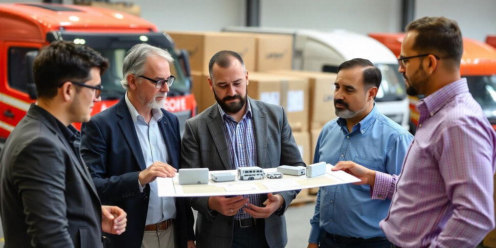Reunión de equipo discutiendo estrategias para optimizar la cadena de suministro eficiente